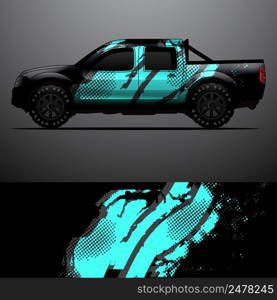 Truck decal graphic wrap vector, abstract background