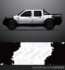 Truck decal graphic wrap vector, abstract background