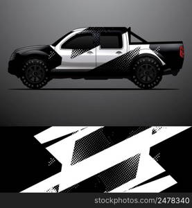 Truck decal graphic wrap vector, abstract background