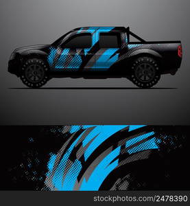 Truck decal graphic wrap vector, abstract background