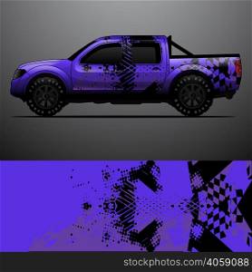 truck decal graphic wrap vector, abstract background