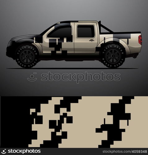 truck decal graphic wrap vector, abstract background