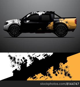 Truck decal graphic wrap vector, abstract background