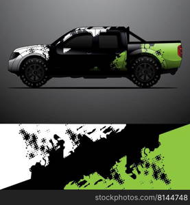 Truck decal graphic wrap vector, abstract background