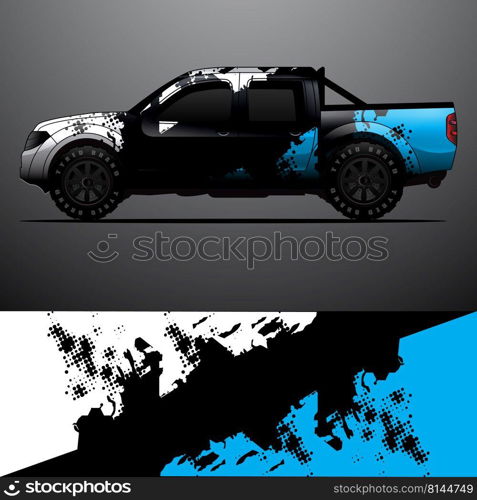 Truck decal graphic wrap vector, abstract background