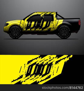 Truck decal graphic wrap vector, abstract background