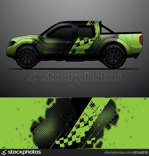 Truck decal graphic wrap vector, abstract background