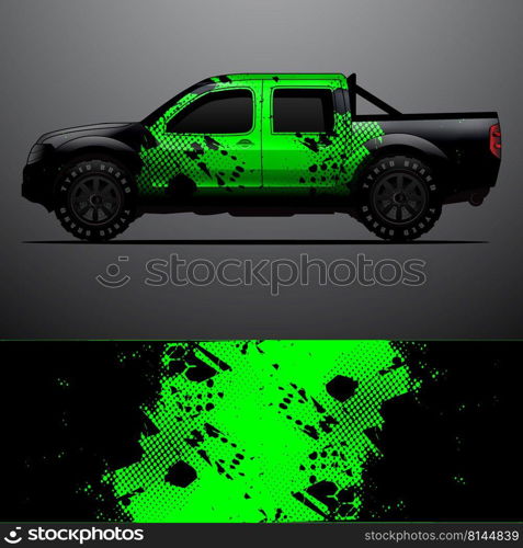 Truck decal graphic wrap vector, abstract background