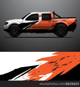 truck decal graphic wrap vector, abstract background