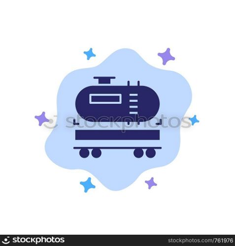 Truck, Dumper, Oil, Construction Blue Icon on Abstract Cloud Background