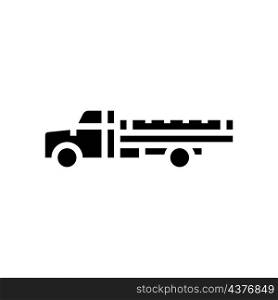 truck farm transport glyph icon vector. truck farm transport sign. isolated contour symbol black illustration. truck farm transport glyph icon vector illustration