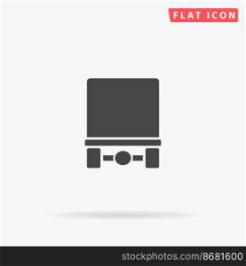 Truck flat vector icon. Hand drawn style design illustrations.. Truck flat vector icon