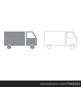 Truck grey set icon .. Truckgrey set icon .