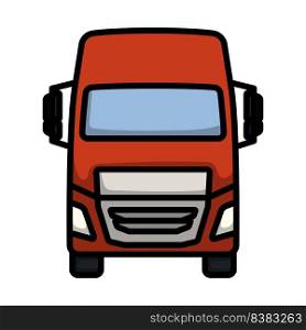 Truck Icon. Editable Bold Outline With Color Fill Design. Vector Illustration.