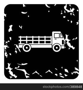 Truck icon. Grunge illustration of truck vector icon for web. Truck icon, grunge style