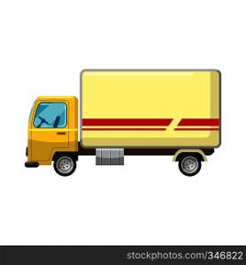 Truck icon in cartoon style on a white background. Truck icon, cartoon style