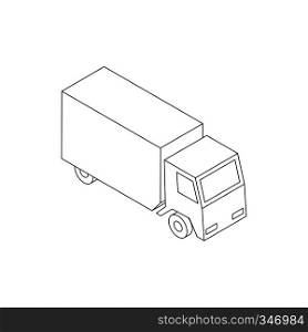 Truck icon in isometric 3d style on a white background. Truck icon, isometric 3d style