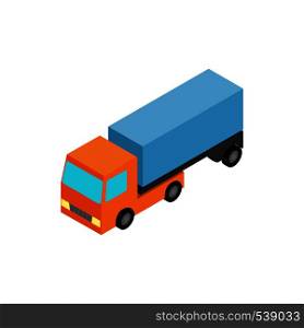Truck icon in isometric 3d style on a white background. Truck icon, isometric 3d style
