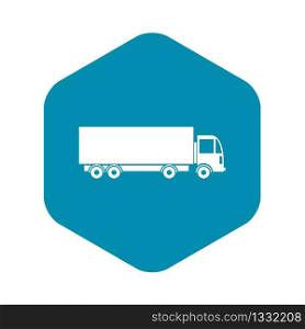 Truck icon in simple style isolated on white background. Transport symbol. Truck icon, simple style