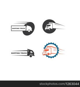 truck icon logo vector illustration design template