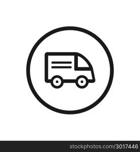 Truck icon on a white background. Vector illustration