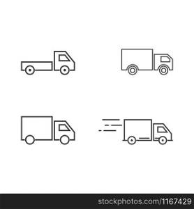 Truck icon set ilustration vector template