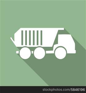 Truck icon with long shadow