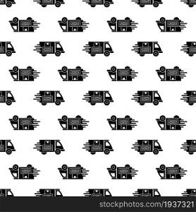 Truck parcel delivery pattern seamless background texture repeat wallpaper geometric vector. Truck parcel delivery pattern seamless vector