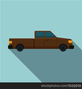 Truck pickup icon. Flat illustration of truck pickup vector icon for web design. Truck pickup icon, flat style