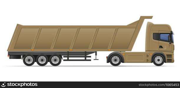 truck semi trailer for transportation of goods vector illustration isolated on white background