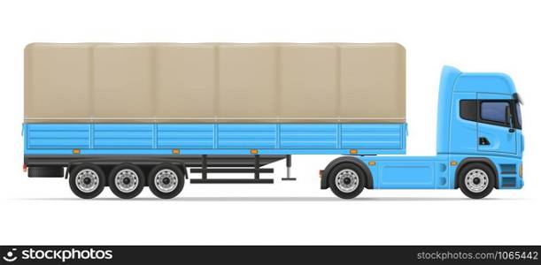 truck semi trailer vector illustration isolated on white background