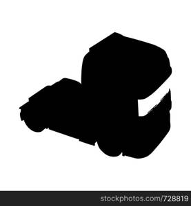 Truck Silhouette. Highly Detailed Smooth. Vector Illustration.. truck set