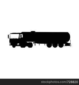 Truck Silhouette. Highly Detailed Smooth. Vector Illustration.. truck set