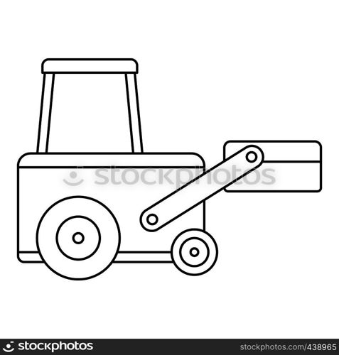 Truck to lift cargo icon in outline style isolated vector illustration. Truck to lift cargo icon outline