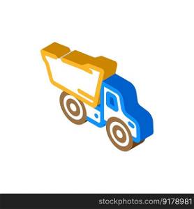 truck toy child isometric icon vector. truck toy child sign. isolated symbol illustration. truck toy child isometric icon vector illustration