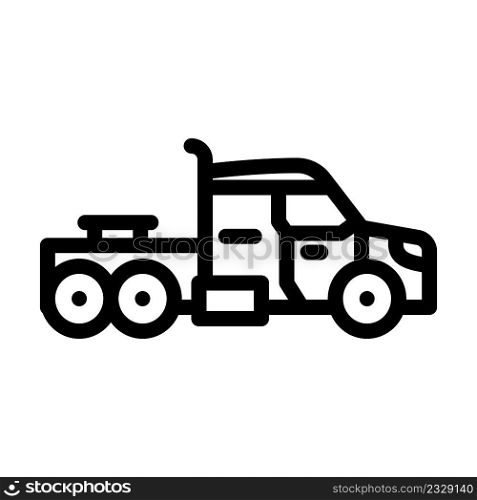 truck transport line icon vector. truck transport sign. isolated contour symbol black illustration. truck transport line icon vector illustration