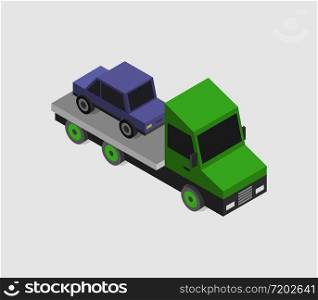 truck with isometric car