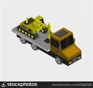 truck with isometric excavator