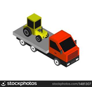 truck with isometric tractor
