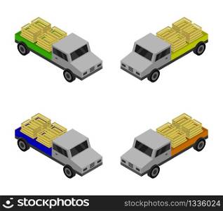 truck with isometric wood box