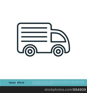 Trucking Service, Delivery Services Icon Vector Logo Template Illustration Design. Vector EPS 10.