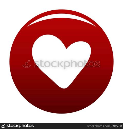 True heart icon. Simple illustration of true heart vector icon for any design red. True heart icon vector red