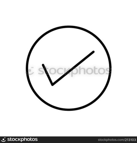 True line icon on a white background. Vector illustration