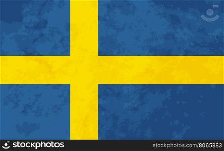 True proportions Sweden flag with texture. True proportions Sweden flag with grunge texture