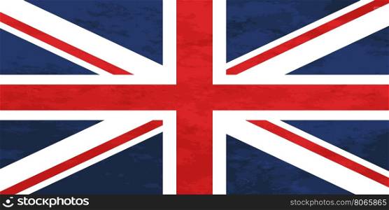 True proportions United Kingdom flag with texture. True proportions United Kingdom flag with grunge texture