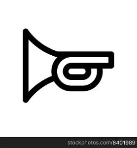 trumpet, Icon on isolated background