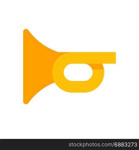 trumpet, icon on isolated background