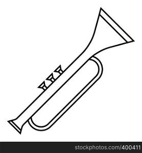 Trumpet icon. Outline illustration of trumpet vector icon for web. Trumpet icon, outline style