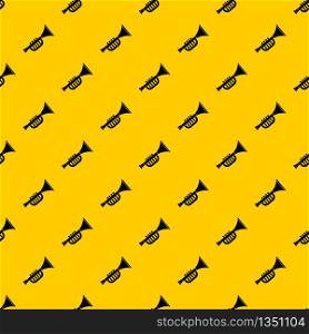 Trumpet toy pattern seamless vector repeat geometric yellow for any design. Trumpet toy pattern vector
