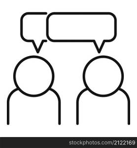 Trust conversation icon outline vector. Business partner. People work. Trust conversation icon outline vector. Business partner